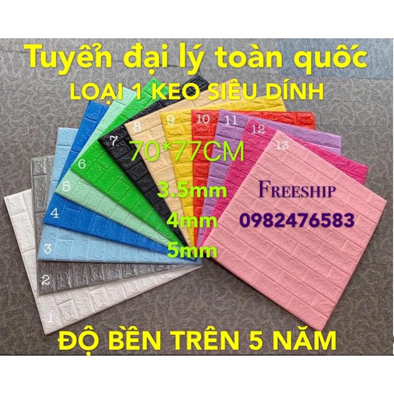 SỈ LẺ XỐP DÁN TƯỜNG GIẢ GẠCH SIÊU BỀN CAO CẤP LOẠI 1 GIÁ RẺ HÀ NỘI