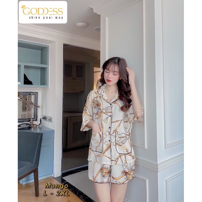 [Mã GODD2407 giảm 5% đơn 199K] Bộ Pijama Lụa Mango tay dơi 💖 Đồ ngủ đùi Bigsize 40 - 80kg cao cấp Mango mát lịm | BigBuy360 - bigbuy360.vn