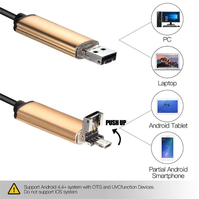 Camera nội soi tai mũi họng mini chống nước cổng USB cho Android Laptop PC bảo hành 24 tháng hàng chất lượng cao