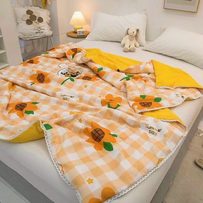 CHĂN HÈ COTTON ĐŨI HOẠ TIẾT CAO CẤP 2mx2m2