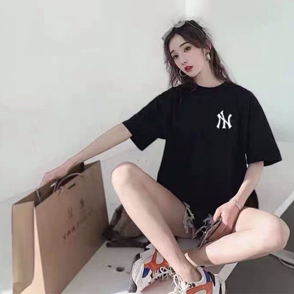 Áo thun Cotton phiên bản Premium N.Y, Áo thun tay lỡ form rộng Unisex cao cấp