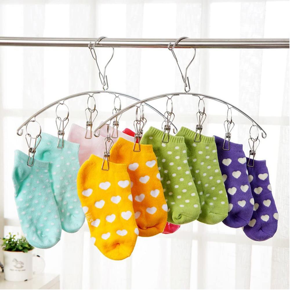 Giá Đỡ Phơi Vớ / Đồ Dùng Bằng Inox Đa Năng Tiện Dụng Cho Tủ Quần Áo