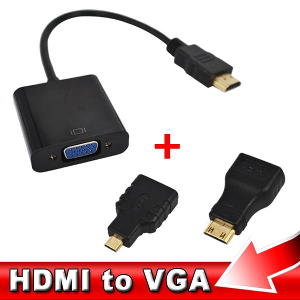 Cáp chuyển đổi HDMI sang VGA + HDMI Mini / Micro HDMI HD cho TV HDTV