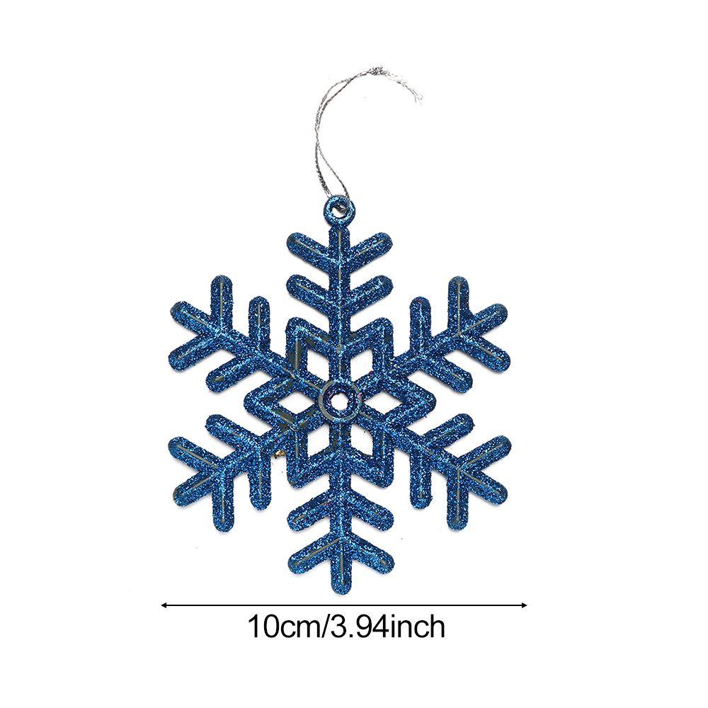 LONTIME Bộ 6 Bông Tuyết Nhựa 10cm Trang Trí Cây Thông Giáng Sinh