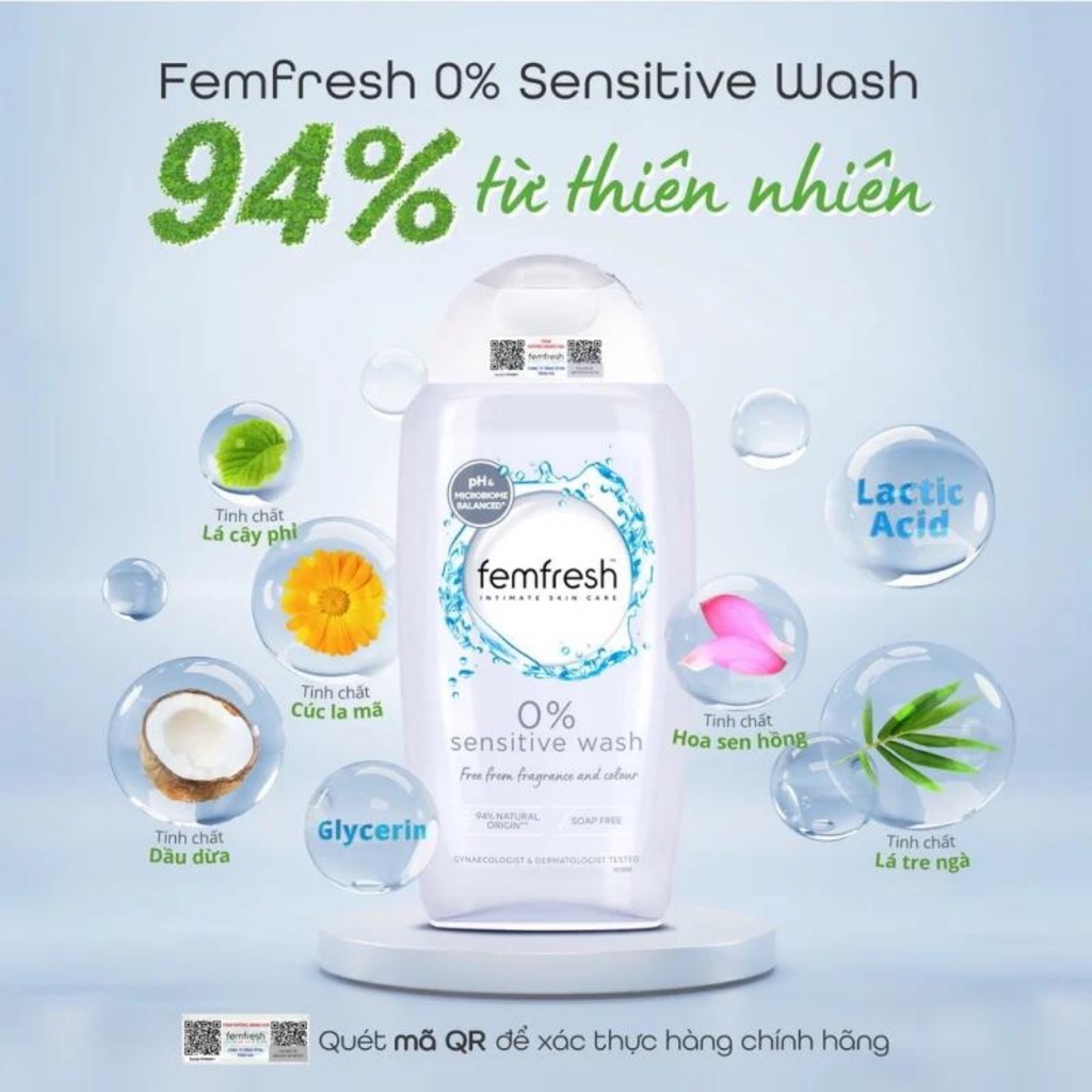 Dung dịch vệ sinh phụ nữ Femfresh Daily Intimate Wash 250ml
