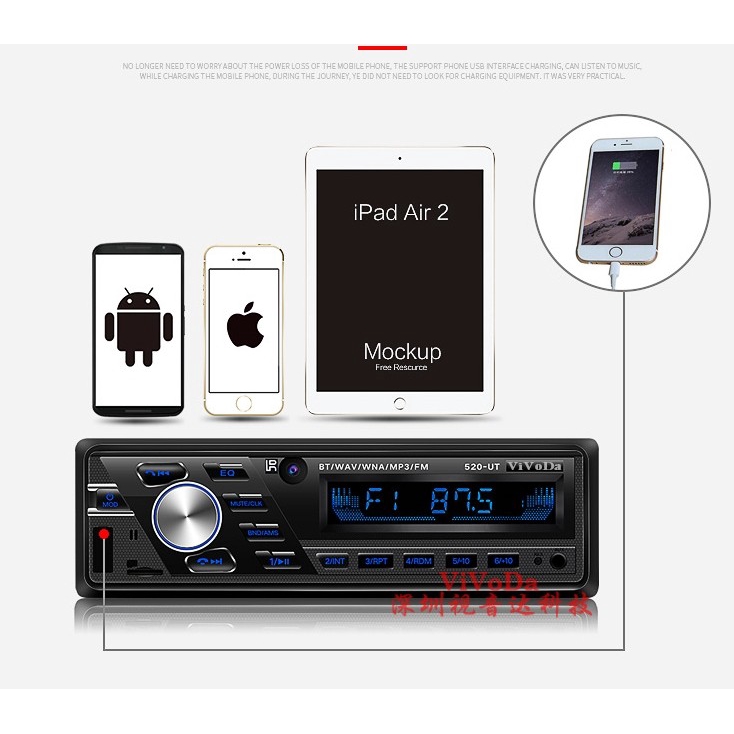 Đài đa chức năng Bluetooth MP3 player radio 12V