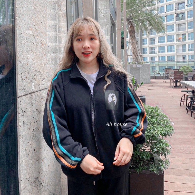 Áo Khoác Nỉ Phối Tay Phối Sọc ANN Unisex (Ảnh Thật) | BigBuy360 - bigbuy360.vn