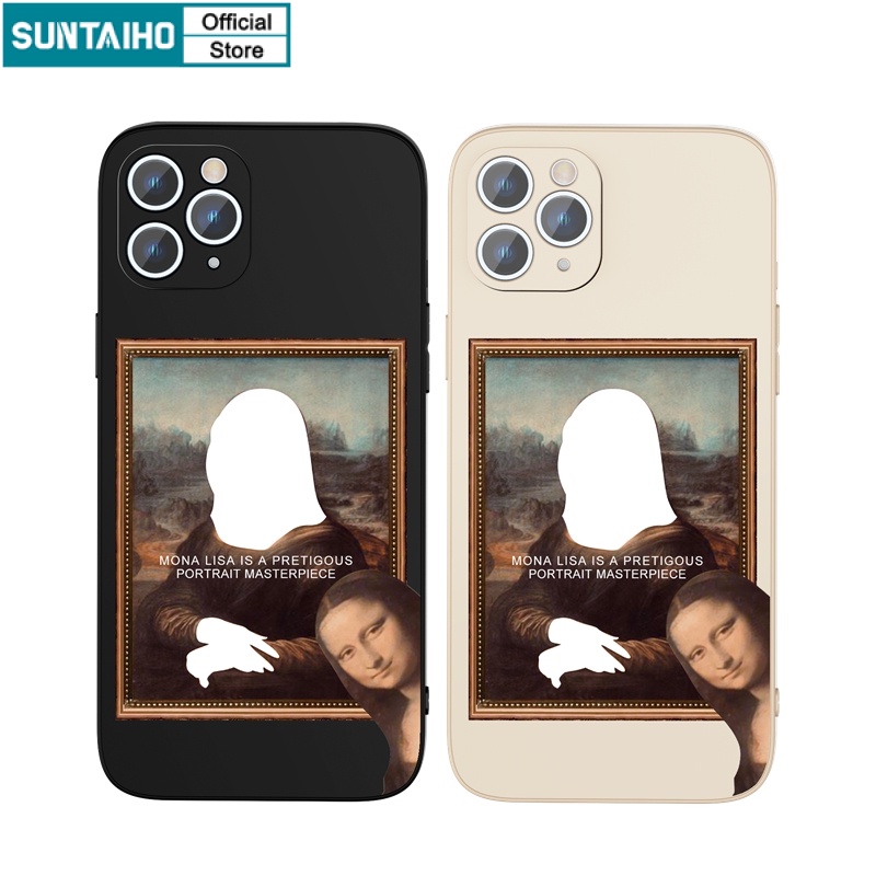 Ốp lưng iphone Ốp điện thoại Suntaiho cho iPhone 13 12 11 Pro Max X XR Xs Max 7 8 Plus 12mini 13mini silicon mềm in hình Mona Lisa