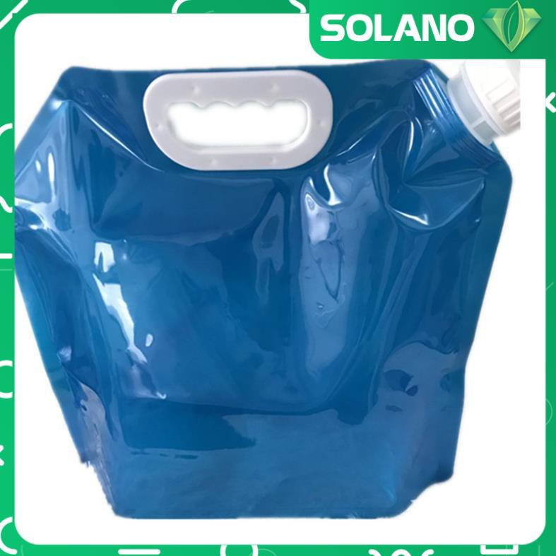 Bình đựng nước 5 lít SOLANO túi đựng nước gấp gọn đi du lịch, dã ngoại tiện dụng HG-001196