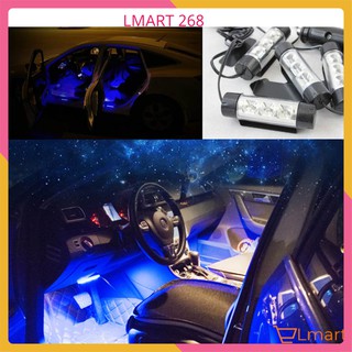 Bộ 4 dây đèn led gầm ghế ô tô, chân thắng, ô tô, xe hơi, xe tải màu