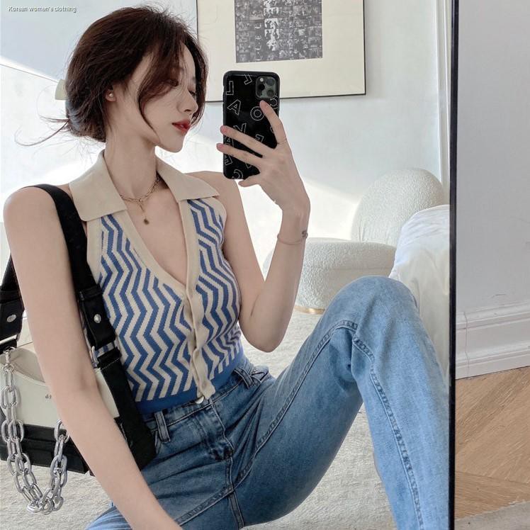 Áo Không Tay Họa Tiết Sọc Bắt Mắt Gợi Cảm Sành Điệu Thời Trang Cho Nữ | BigBuy360 - bigbuy360.vn