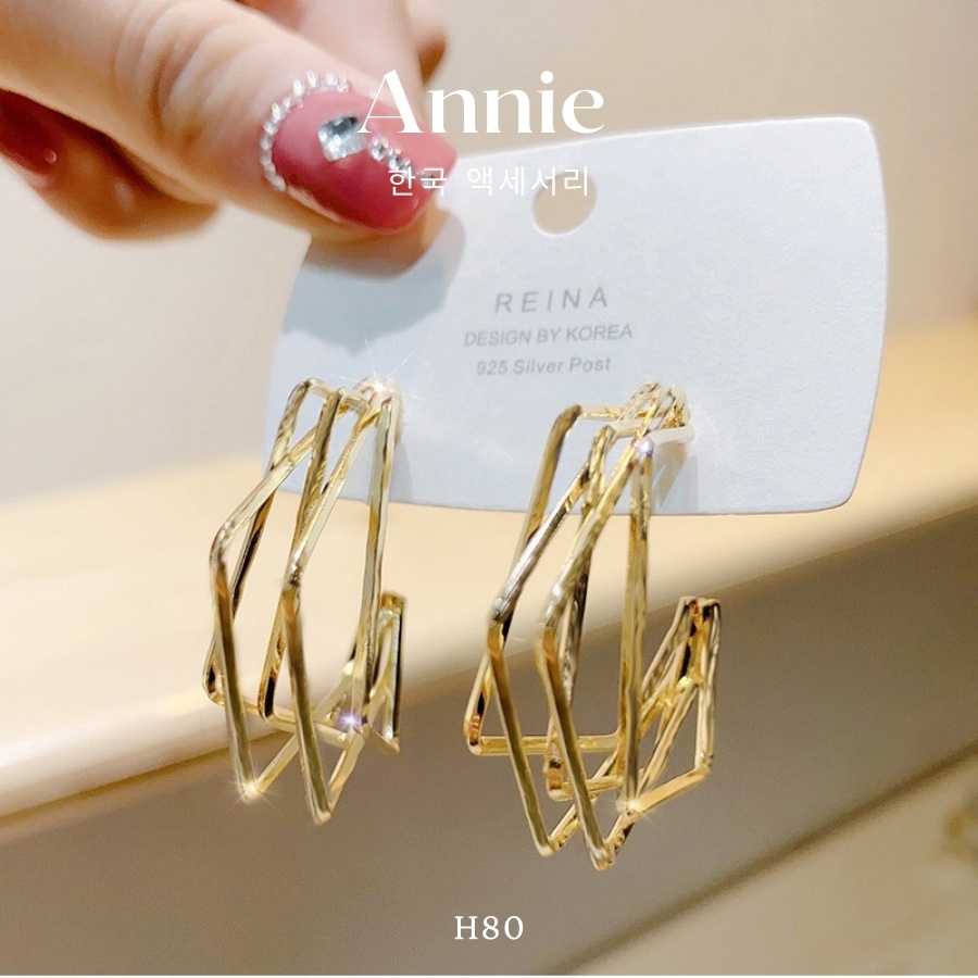 Bông tai vuông phong cách hiện đại cá tính ANNIE - H80