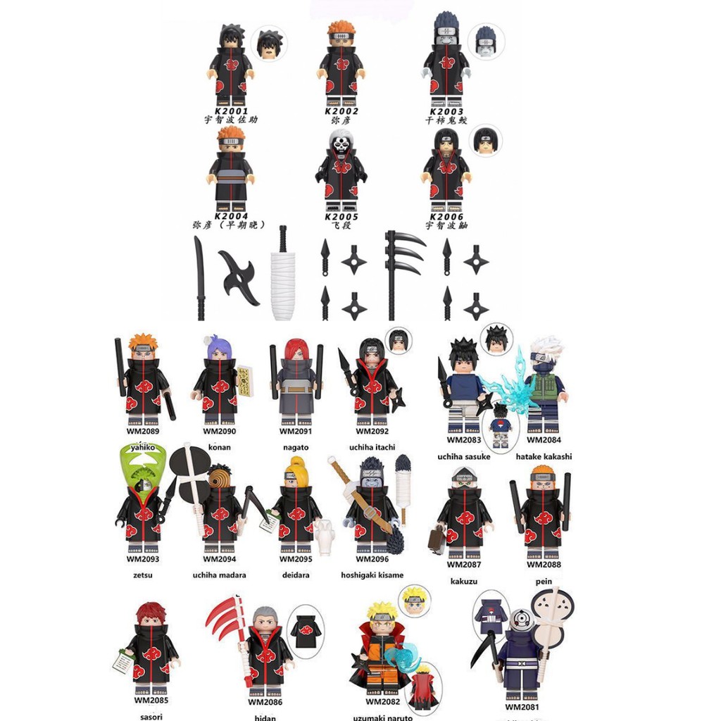 LEGO NARUTO MINIFIGURES NHÂN VẬT PHẢN DIỆN AKATSUKI - LEGO NARUTO KDL801