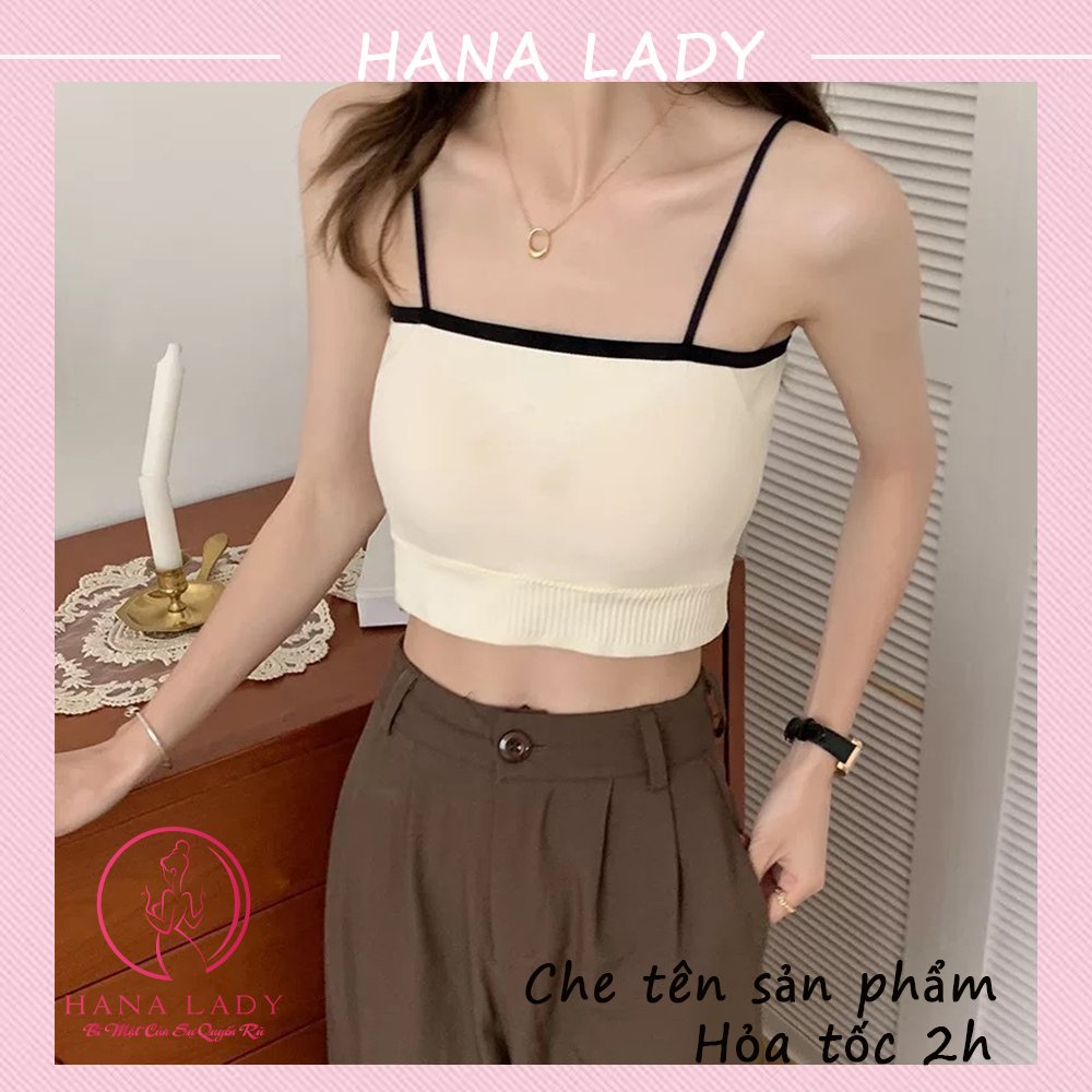 Croptop len tăm 2 dây viền kèm mút - Áo bra quây tập gym yoga tiện dụng BL036