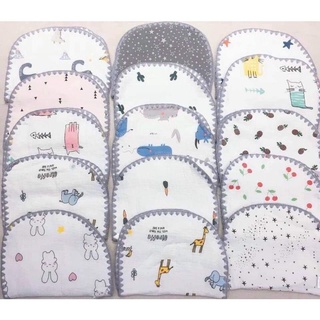 Gối xô lót đầu thấm hút mồ hôi cho bé sơ sinh, Gối xô sơ sinh 10 lớp cotton kích thước 25*40cm mềm mịn, thoáng khí