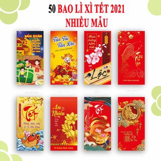 Combo 10 Bao lì xì Truyền thống tết Đinh Sửu 2021