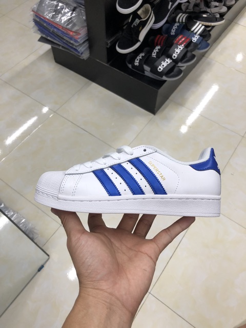 ❤️FREESHIP❤️Giày superstar mũi sò xanh dương cao cấp