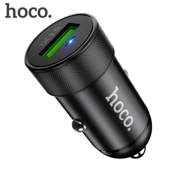 Tẩu sạc trên ô tô Hoco Z32 sạc nhanh QC3.0, công suất 18W - Hàng chính hãng {CHÍNH HÃNG 100%}