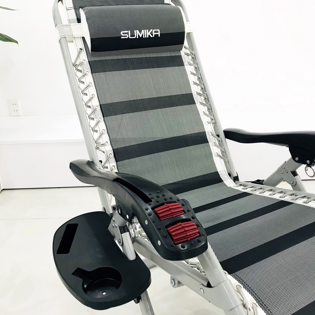 Ghế xếp thư giãn SUMIKA 199 - có lăn tay massage, khung vuông cao cấp, tải trọng 300kg