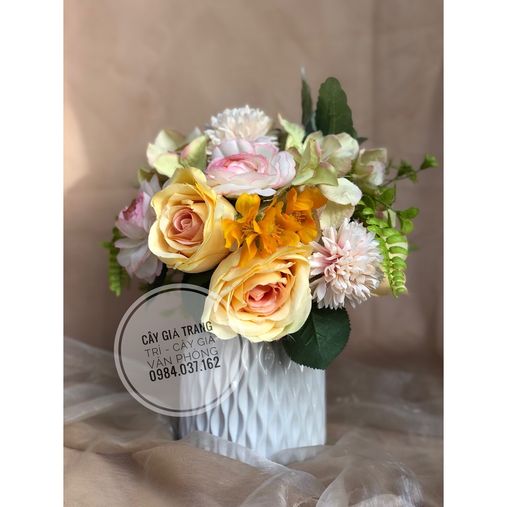 Hoa Giả - Bình Hoa Giả Vintage trang trí nhà cửa, decor bàn làm việc, tủ kệ tivi, phòng khách.. đẹp, quà tặng ng