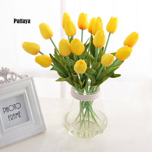 Bó Hoa Tulip Nhân Tạo Bằng Lụa Latex Trang Trí Nhà Cửa / Tiệc Cưới