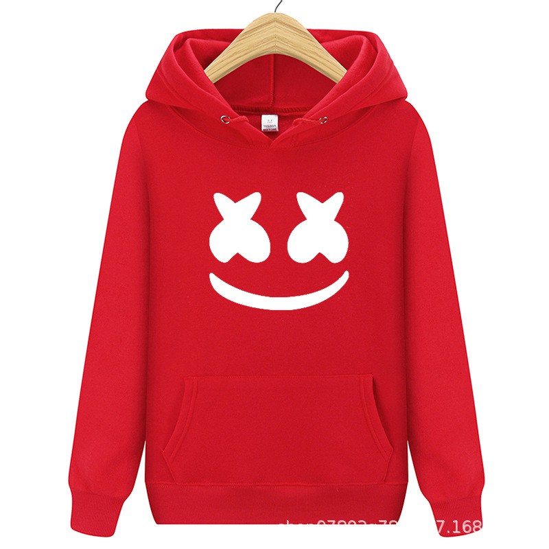 Áo Hoodie In Hình Mặt Cười Phong Cách Marshmello