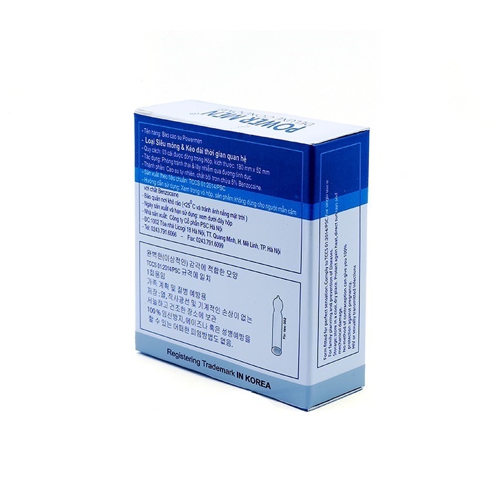 Bao cao su Powermen Viagra kéo dài hộp 3 cái