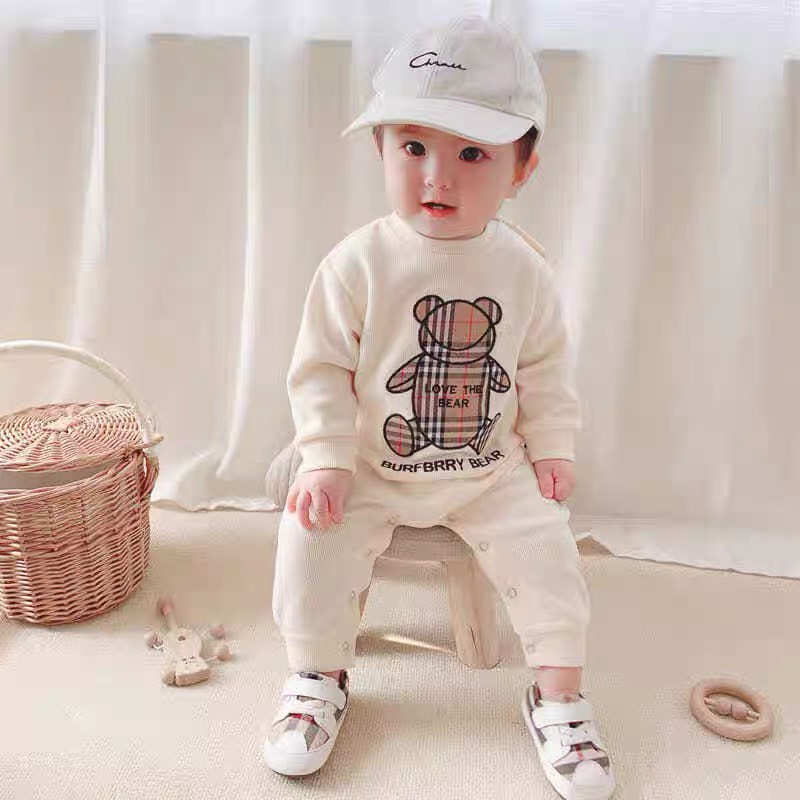 Bộ body len bé trai hình gấu chất đẹp - hàng Quảng Châu cao cấp