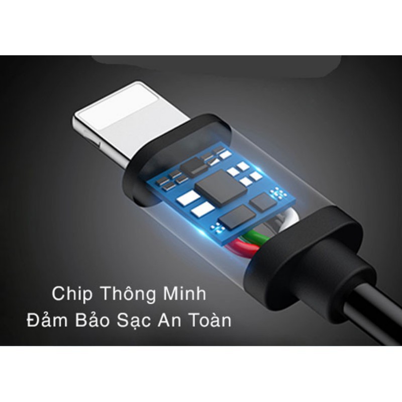 Dây sạc Iphone dài 1,0M hộp gài BAGI IB100 - CHÍNH HÃNG BAGI - bảo hành 1 năm