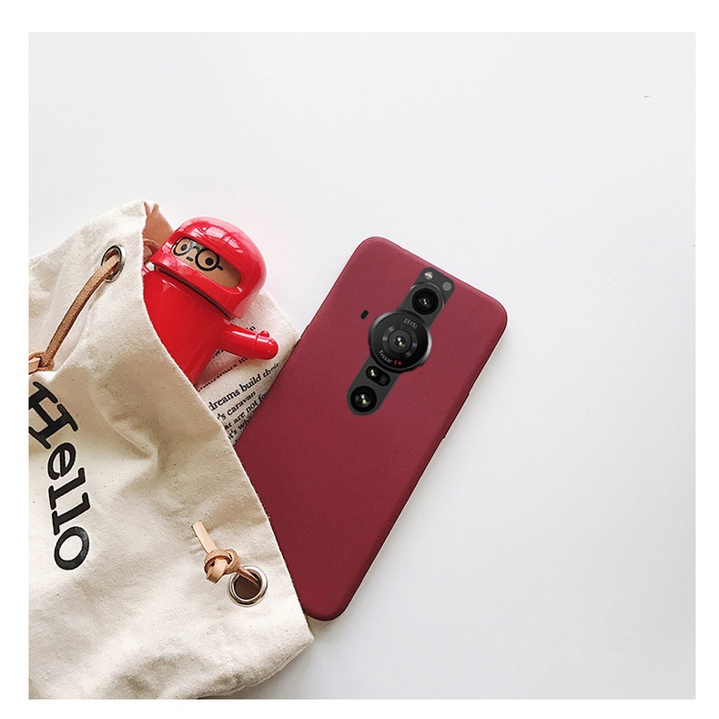 Ốp điện thoại TPU Mềm Chống Sốc Màu Trơn Cho Sony Xperia Pro i