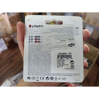 Thẻ Nhớ Kingston Micro SD 8GB Class 4 - SDC4/8GBSP