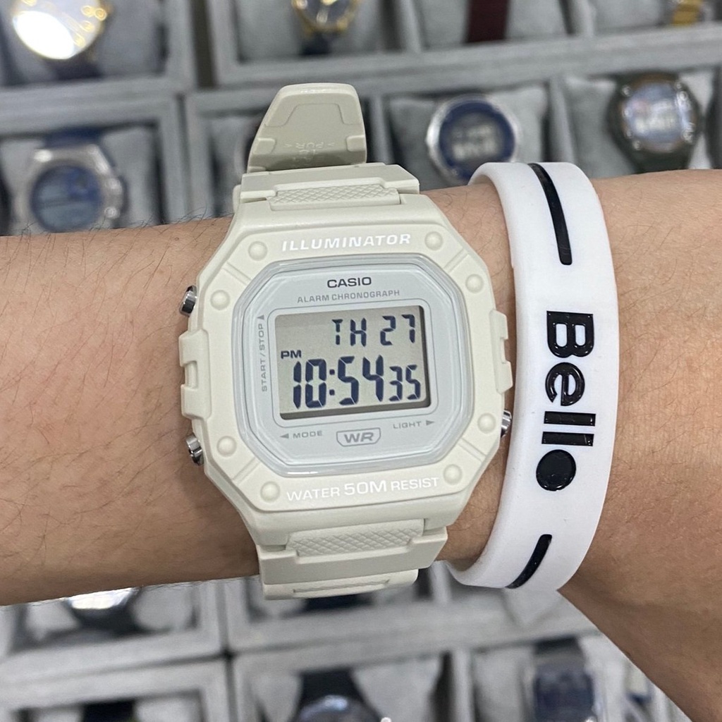Đồng hồ dây nhựa Casio Nam W-218HC chính hãng bảo hành 1 năm Pin trọn đời
