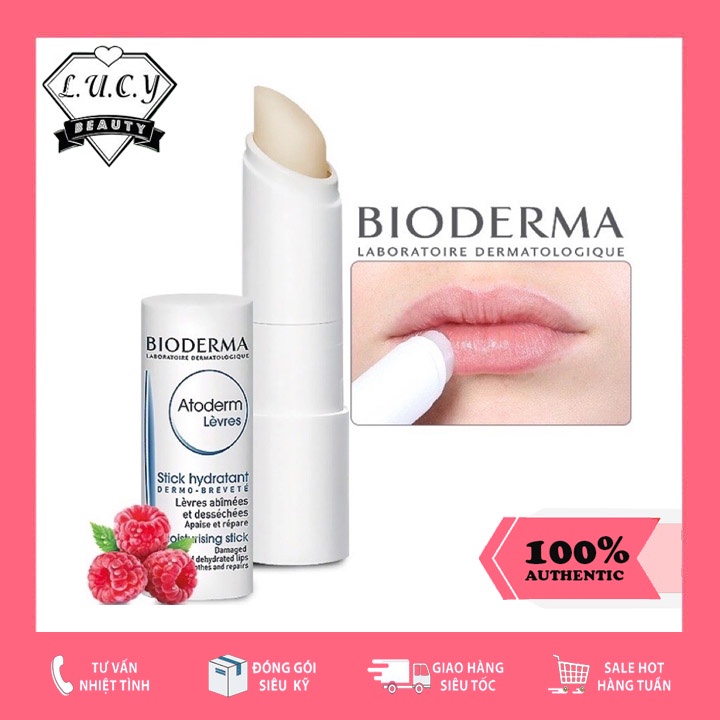 Hàng Pháp- Son dưỡng môi Bioderma Atoderm Lèvres Stick Hydratant Moisturising