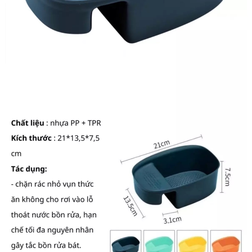 Khay treo bồn rửa bát Thiên Nga có lỗ lọc rác đa năng, tiện dụng