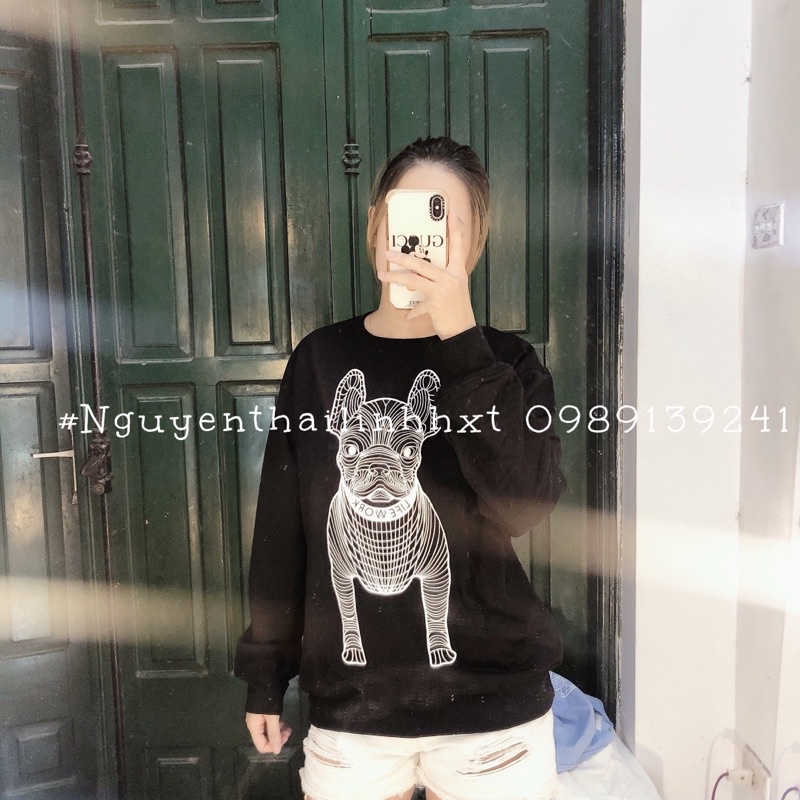 Áo nỉ sweater hoodie Lifework tay dài cổ tròn thun da cá hàng đẹp | BigBuy360 - bigbuy360.vn