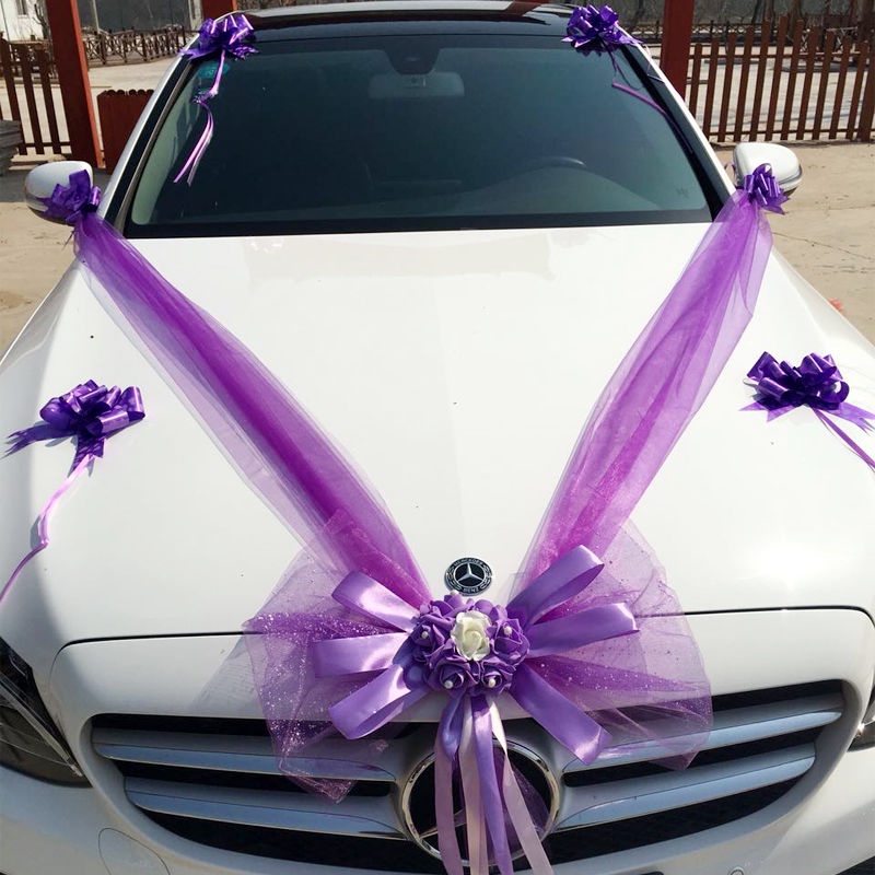 Bộ Hoa Hồng Giả Trang Trí Xe Hơi Đám Cưới