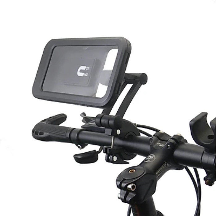 Giá Đỡ Kẹp Điện Thoại Xe Đạp Xe Máy Chống Nước, Xoay 360 Độ, Kẹp Chân Gương Xe Máy - Hàng Chuẩn Loại 1