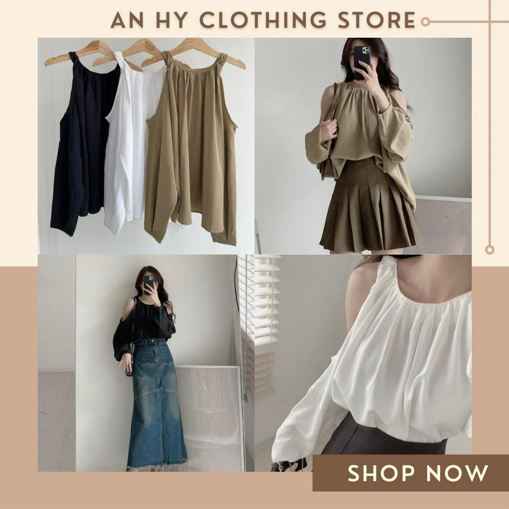 🎉NEW - Áo hở vai 2969 - ảnh thật 📸 ÁO HỞ VAI VOAN TAY DÀI