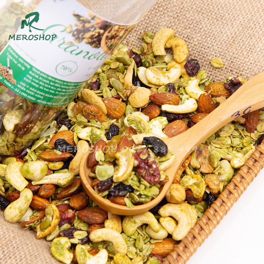 500GRAM GRANOLA 70% HẠT 30%YẾN MẠCH