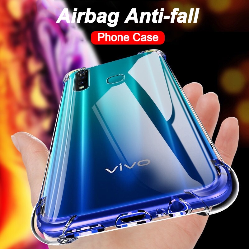 Ốp điện thoại mềm trong suốt chống sốc cho VIVO V20 V21 V23E S1 Pro U10 Y11 Y12 Y15 Y17 Y19 Y12S Y12A Y20 Y20i Y20S Y30 Y50 Y52 Y72 Y21 Y21S Y21T Y33T Y33S Y31 Y51 Y51A Y73 Y15A Y15S