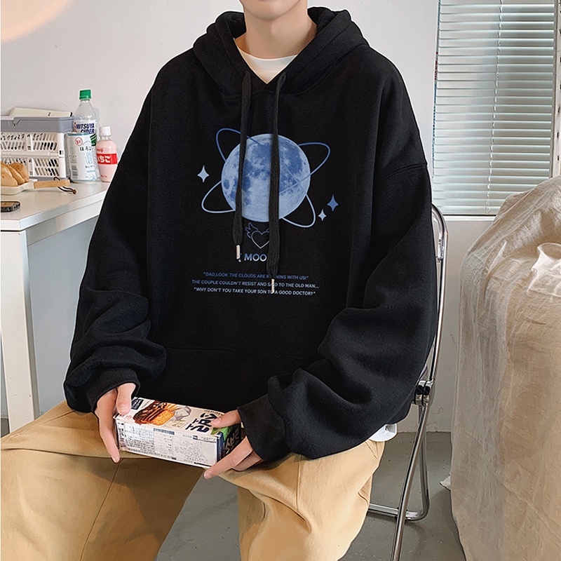 Áo Hoodie Blue Moon NOCTURNAL Nam Nữ Cặp Đôi Unisex Phong Cách Dạo Phố Sài Gòn Ulzzang Gen Z 2021 | BigBuy360 - bigbuy360.vn