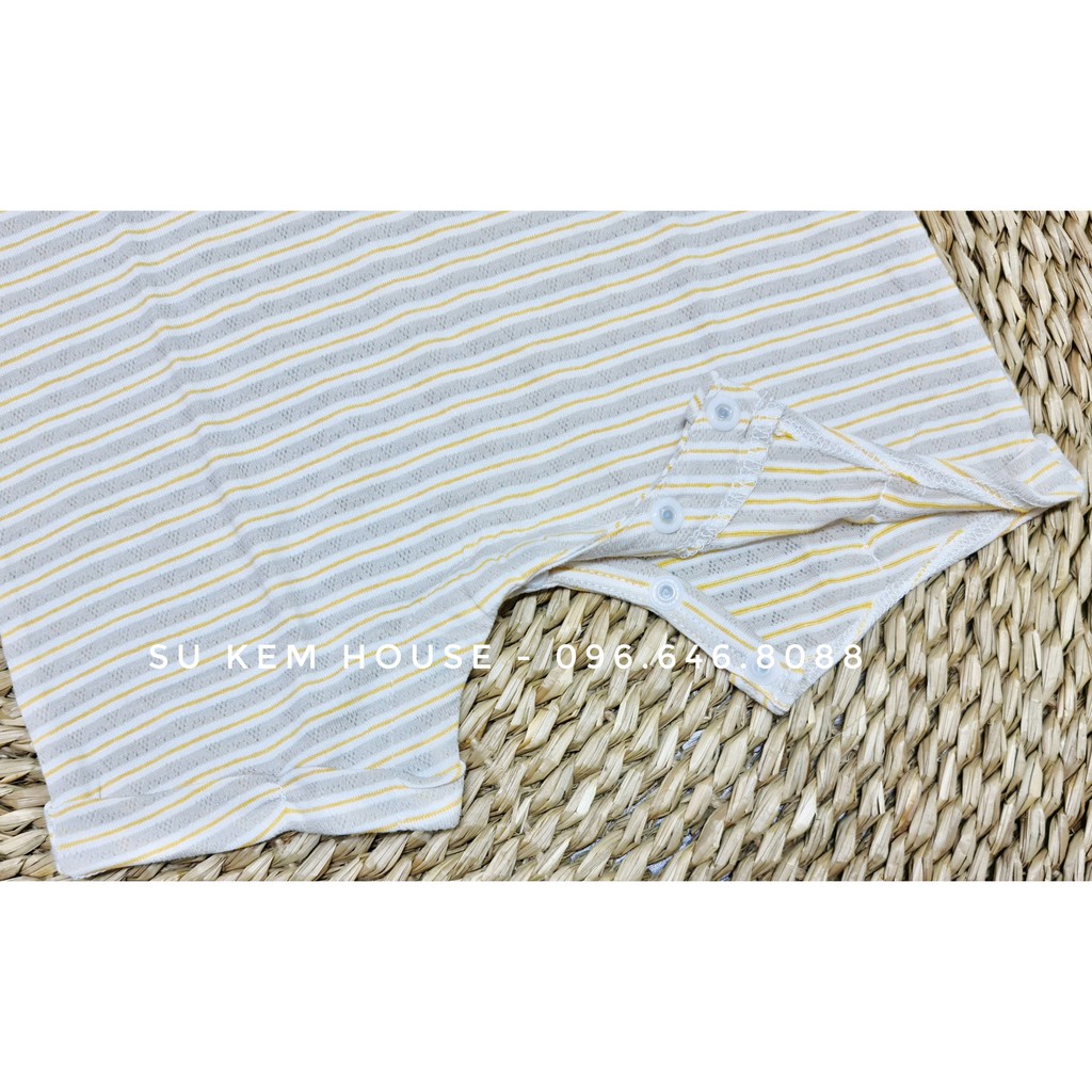 Bộ quần áo body kẻ cộc tay AbbieOh BD252 cho bé từ 6-18tháng