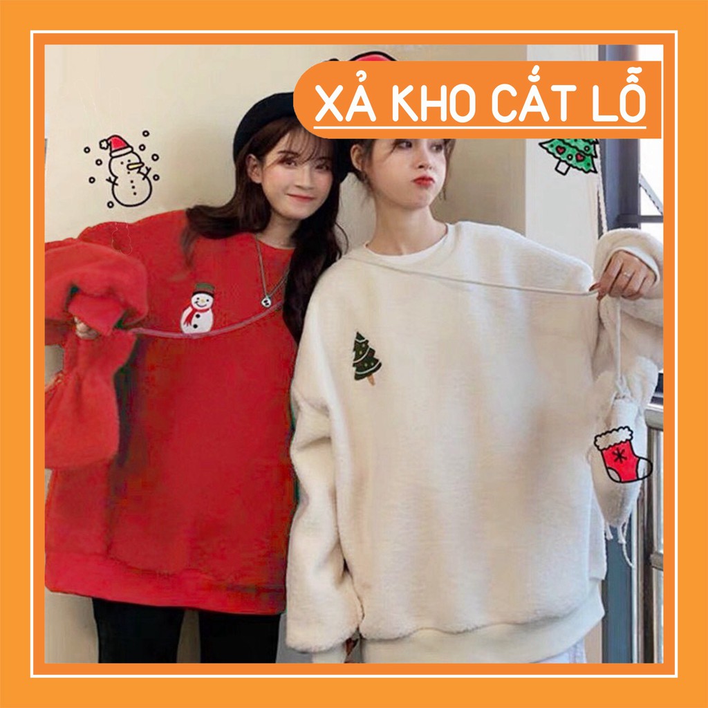 ÁO NỈ GIÁNG SINH Người Tuyết Đỏ - Cây Thông Trắng - SWEATER NOEL Mặc Đôi Hot Hit [ Deal khủng ]