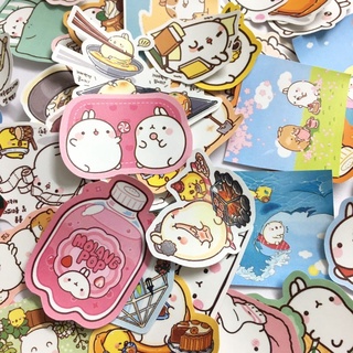 Sticker Molang dán trang trí planner, scrapbook,... size nhỏ 3-5cm
