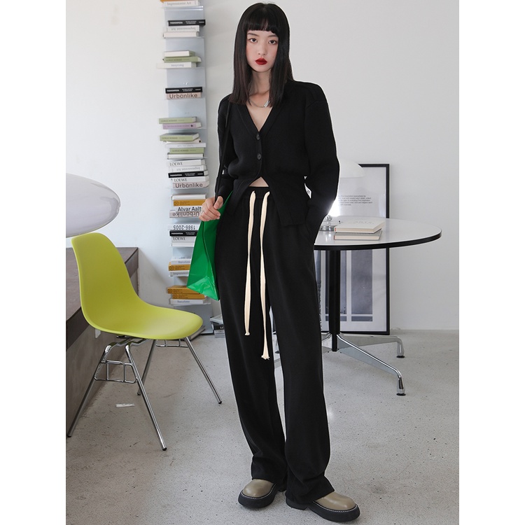 Quần dài XIAOZHAINV ống rộng lưng cao dây rút thời trang mùa hè năng động dành cho nữ