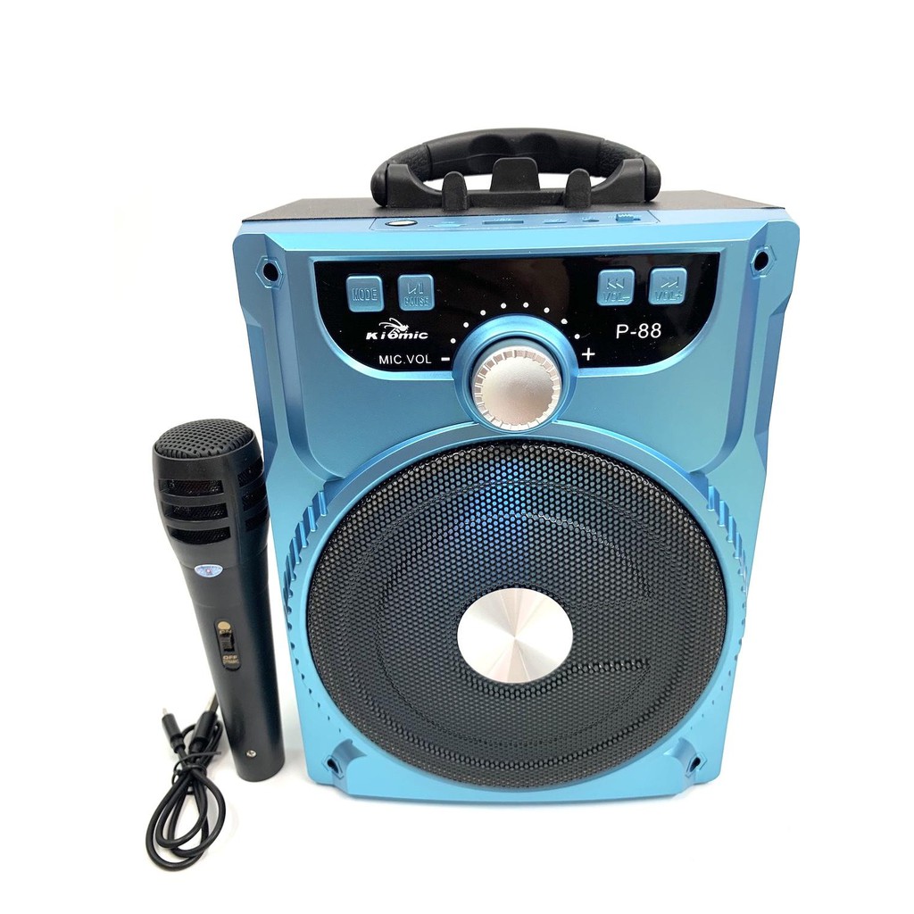 Loa kéo Karaoke Bluetooth P88 P89 Hiệu KIOMIC Tặng Kèm Micro Hát Karaoke Cực Hay - Bảo Hành 1 đổi 1