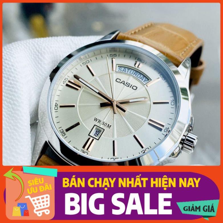 [GIÁ HỦY DIỆT] Đồng Hồ Casio Nam Dây Da MTP-1381L Chính Hãng giá rẻ thiết kế kiểu rolex