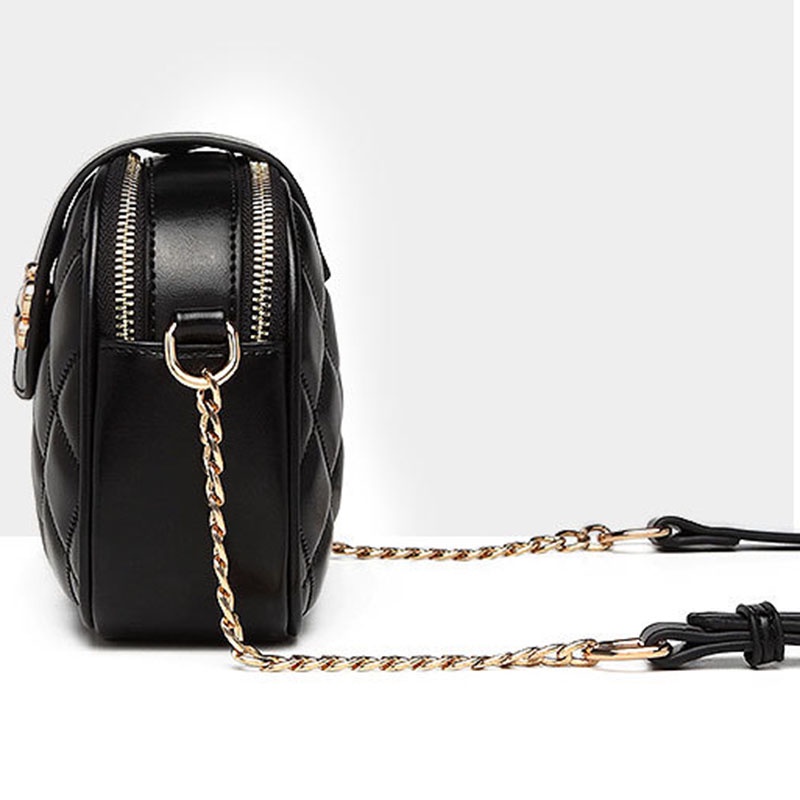 Túi đeo chéo IELGY phối hình thoi có dây xích thời trang dành cho nữ