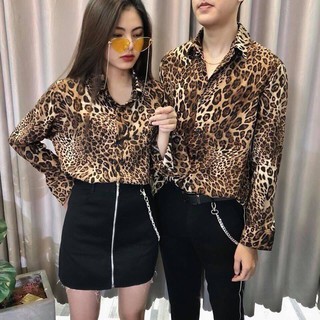 Áo Sơ Mi Đôi Nam Nữ Da Báo Vải Lụa Cao Cấp  - Giá Trị Tạo Niềm Tin