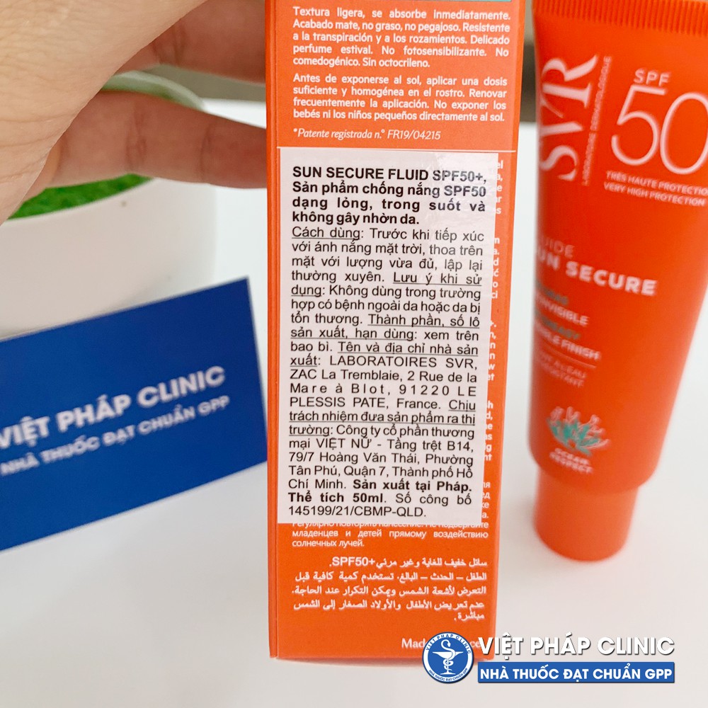 Kem Chống Nắng SVR Sun Secure Fluide SPF 50+ 50ml